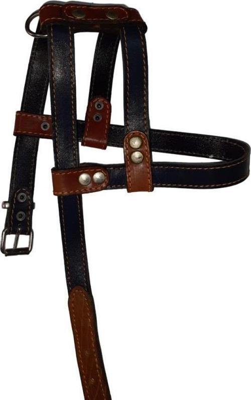 Lovely Hakiki Deri Ayarlanır Köpek Göğüs Tasması 2cm 5-17Kg Köpeklere LACİVERT
