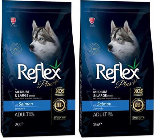 Plus Orta Büyük Irk Somonlu Yetişkin Köpek Maması 3 Kg 2 Adet