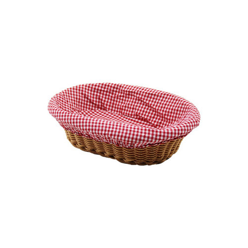 OVAL RENKLİ BEZLİ İP HASIR EKMEK SEPETİ KULPLU TABAN:11.5X20 - AĞIZ:18X28 DERİNLİK:7CM (5250)