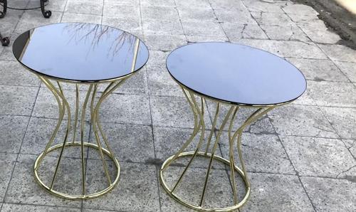 Brc 12396 Zigon KUM SAATİ Model Düz SİYAH Desen Metal GOLD Renk Kaplama El Yapım