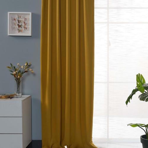 Blackout Işık Geçirmez Güneşlik Fon Perde Çift  Kanat 145X210 KİREMİT- 12189