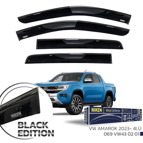 Vw amarok cam rüzgarlığı siyah kromlu black edition 2023+