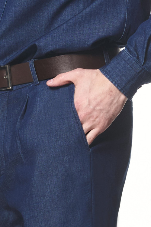 Yumuşak Dokulu Hafif Denim Pantolon