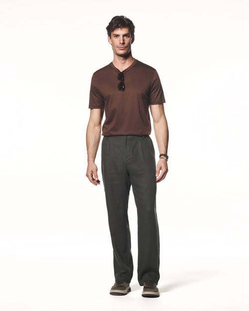 %100 Keten Pantolon