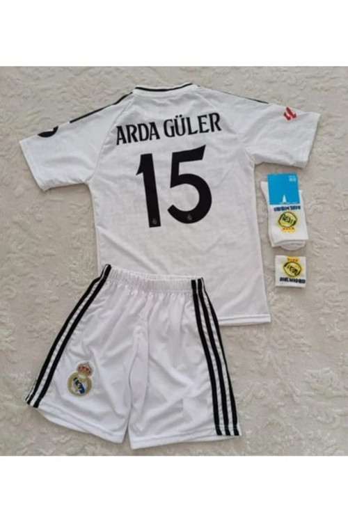 Kopya - Real Madrid Arda Güler Çocuk Futbol Forma 3'Lü Set Forma+Şort+Çorap