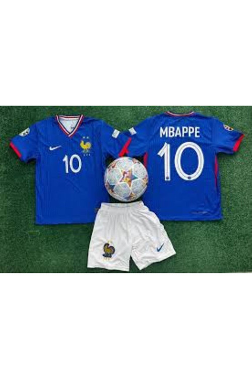 Cristiano Ronaldo Fransa Mbappe Çocuk Forma Takımı 4'Lü Set Çorap+Bileklik Hediyeli