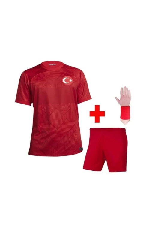 Türkiye Euro 2024 İsimsiz Çocuk Forması 4'Lü Set (Kırmızı)