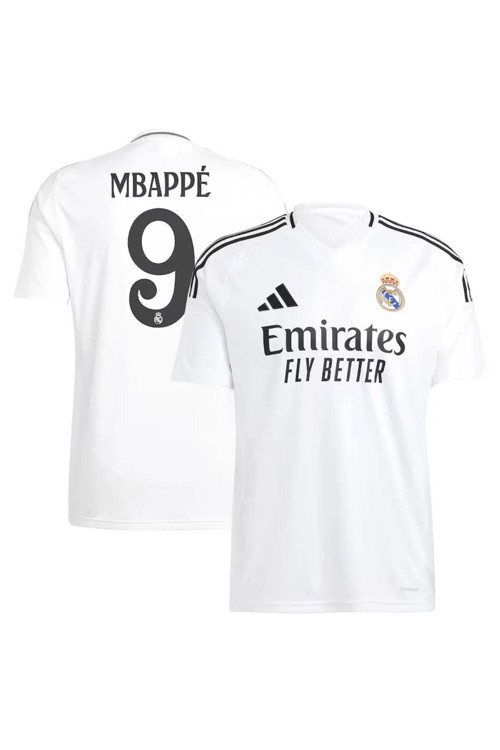 Real.Madrid. Mbappe Kısa Kol Yetişkin Forması Beyaz 9 Numara