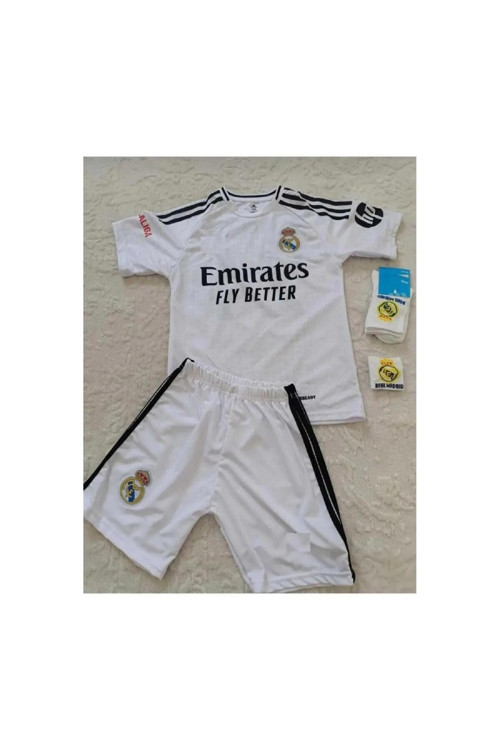 Kopya - Real Madrid Arda Güler   Çocuk Futbol Forma 3'Lü Set Forma+Şort+Çorap