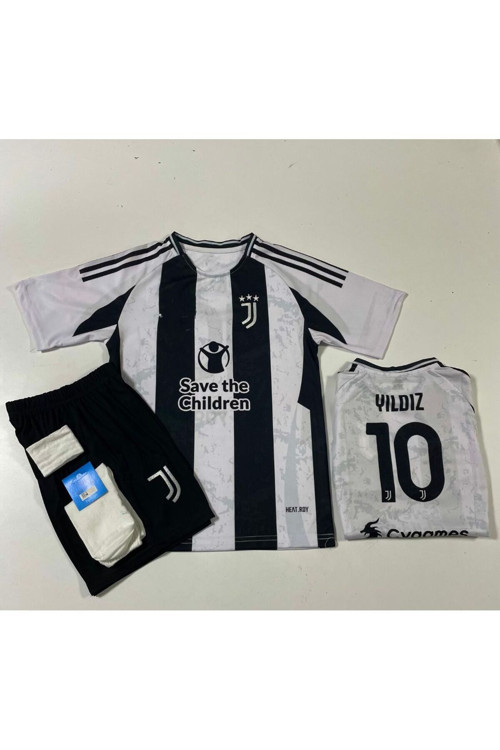 Juventuss 2024-25 Yeni Sezon Kenan Yıldız İç Saha Çocuk Forması 4'Lü Set (10)