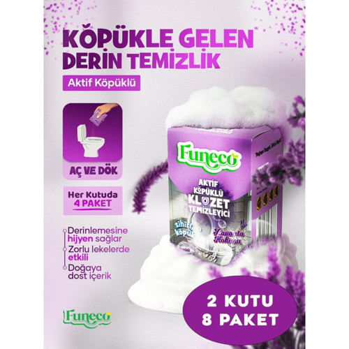 Lavanta Ferahlığı - Avantajlı Paket - 2 Kutu - 8 Paket - Tuvalet Klozet Temizleyici, Aktif Köpüklü