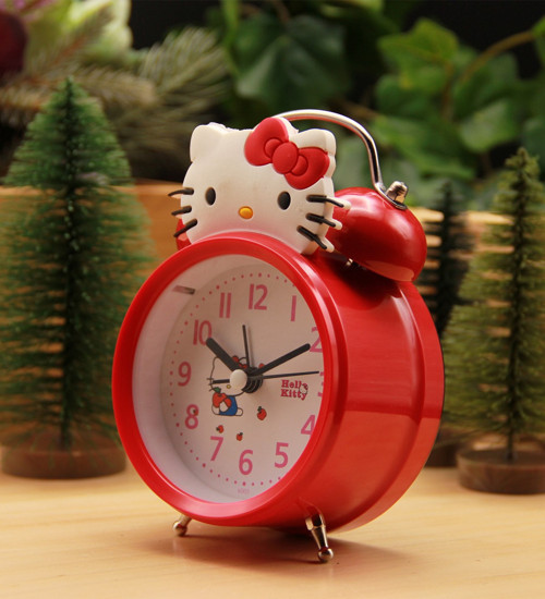 Hello Kitty Masa Saati & Çalar Saat - Kırmızı