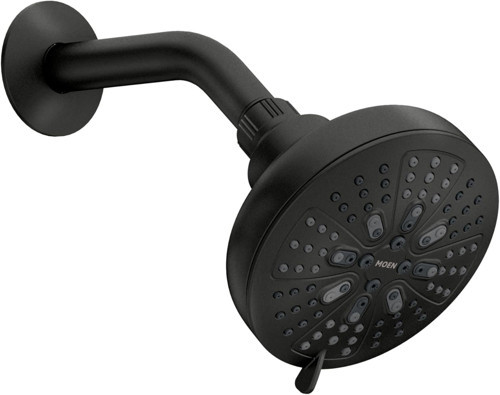 200W0Bl Hydro Energetix Sekiz Fonksiyonlu 12,7 Cm Çap Sprey Başlığı Standart, Mat Siyah