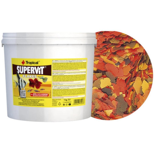 SuperVit Flakes 100Gr (Açık) Pul Balık Yemi . Kilitli Poşette Gönderilir Skt:01/2029