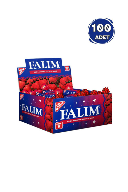 Falım Çilek Aromalı Sakız (100 x 1,4G - 1 Adet)