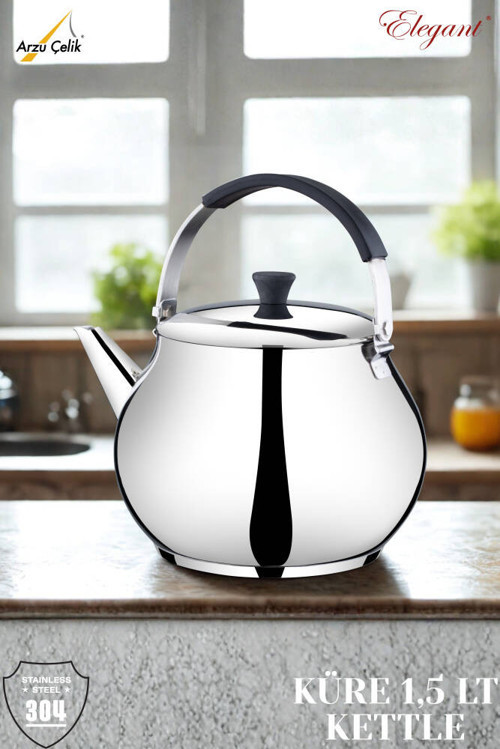 1,5 Lt. Küre Silikonlu Üstten Tutmalı Kettle