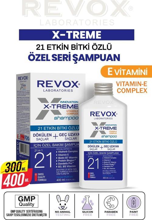 X-treme Dökülen Ve Geç Uzayan Saçlar Için E Vitamini Katkılı Ekstra Bakım Şampuanı 400ml