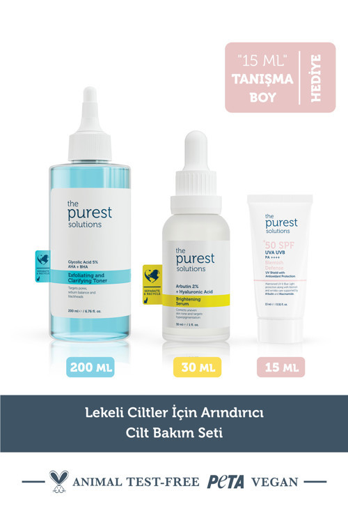 Lekeli Ciltler İçin Arındırıcı Cilt Bakım Seti