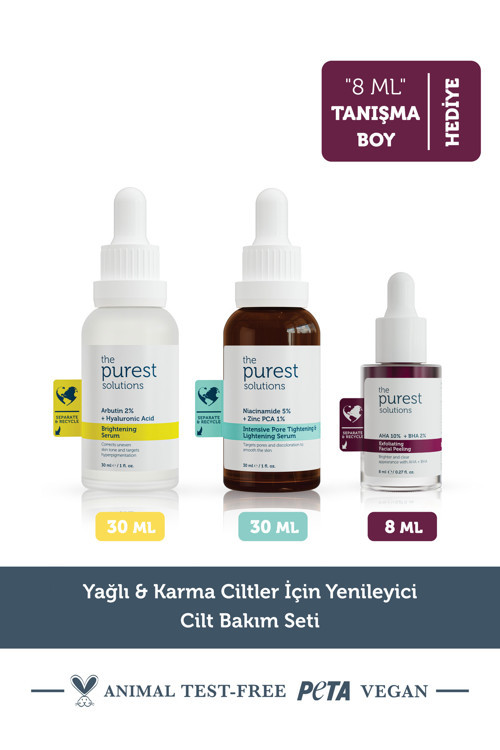 Yağlı & Karma Ciltler İçin Yenileyici Cilt Bakım Seti