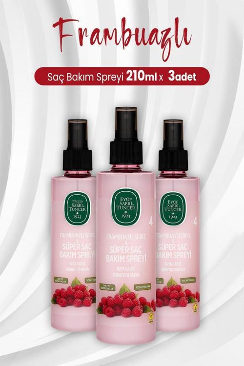 Frambuazlı Sirke Ve Süper Saç Bakım Spreyi 3 x 210 ml