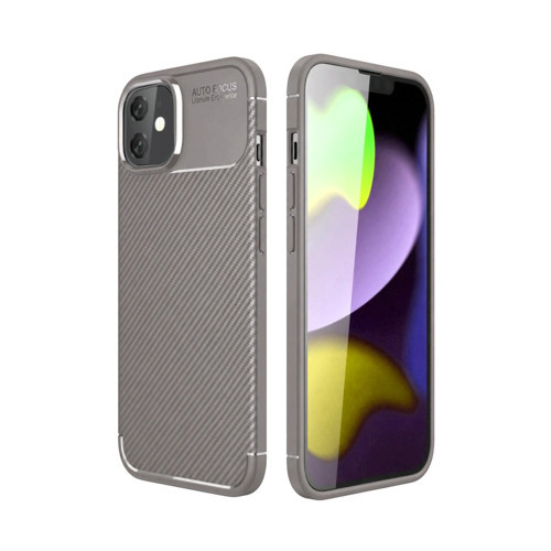 İphone 11 Kılıf Auto Fus Karbon Kapak - Gri