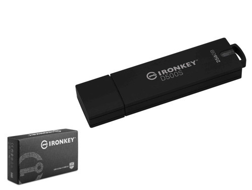 KINGSTON IKD500S 256 GB USB 3.2 Gen 1 IronKey D500S Flash Bellek Siyah