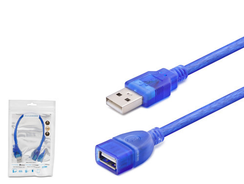 HDX7540 USB Uzatma Kablosu 30 cm - Şeffaf Mavi