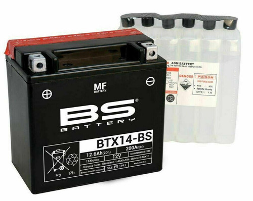 Bs Btx14-Bs 2007-2009 Vespa GT 200 Uyumlu Akü Sulu Akü