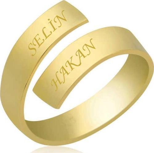 Gümüş Gold Aşk Sarmalı İsimli Yüzük