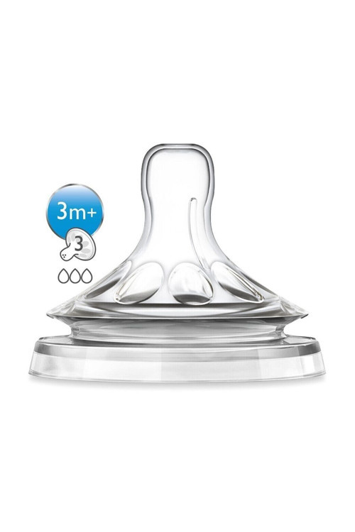 Philips Natural Biberon Emziği 3 Biberon Ucu 3M+ Ve 2 Li (3 Delik)