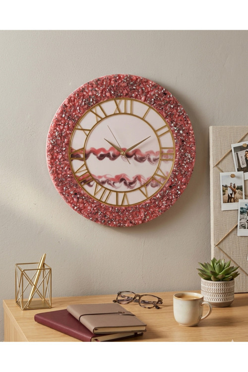 Duvar Saati 35 Cm-Epoksi Duvar Saati- Modern Dekoratif Tasarım