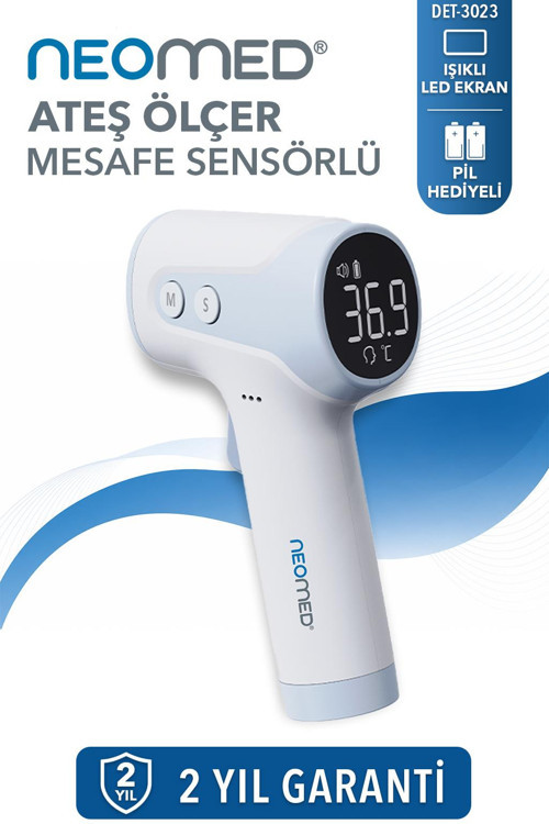DET-3023 Premium Akıllı Mesafe Sensörlü Led Işıklı Temassız Dijital Ateş Ölçer