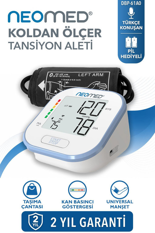 DBP-61A0 Türkçe Konuşan Tek Tuşla Ölçen Üst Koldan Dijital Tansiyon Aleti
