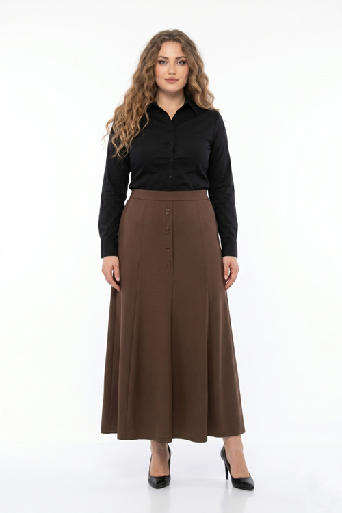 Kadın Kumaş Etek Lastikli Kemer Balık Model BGL-ST05512