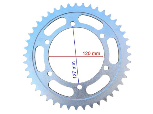 Rks R250 Arka Dişli 520-44T İç 120 Mm 6 Delikli Geniş Göbekli Öm
