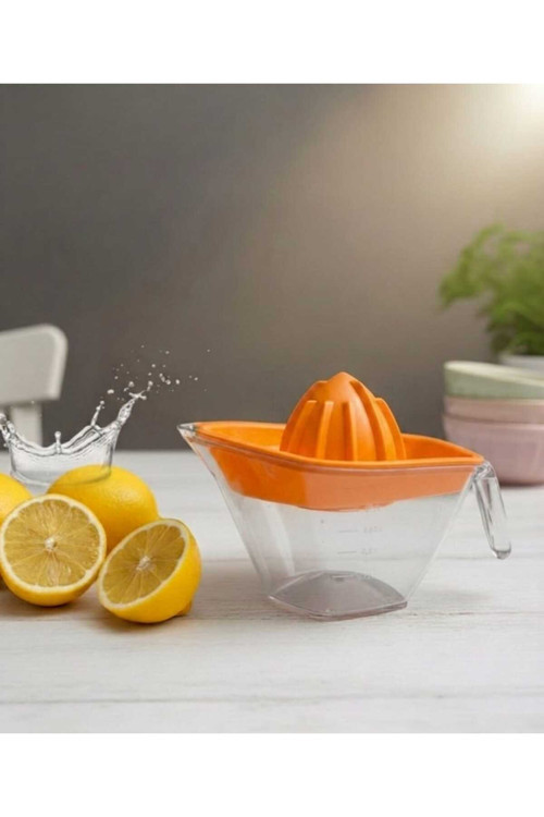 Plastik Hazneli Limonluk Limon Ve Narenciye Sıkacağı 250 Ml Turuncu Kapak