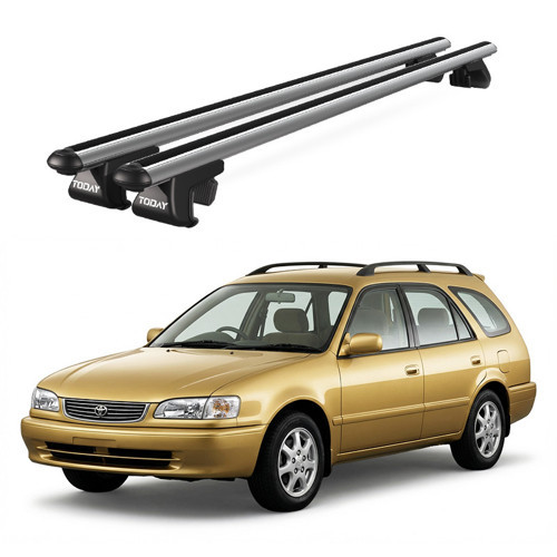 Venüs Toyota Corolla Station Wagon (1998-1999) Uyumlu Gri Ara Atkı Port Bagaj Tavan Barı