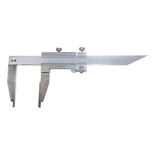 DWMeasuring Uzun Tek Çene İnce Ayarlı Monoblok Gövde Mekanik Kumpaslar 0 … 500mm / 100mm