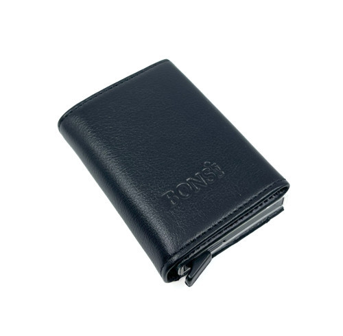 BONS Collection RFID Mekanizmal Deri Cüzdan - Siyah