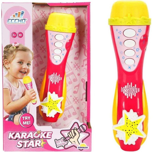 Müzik Aleti Eccho 34564AB Mikrofon Karaoke Star Sesli 3+