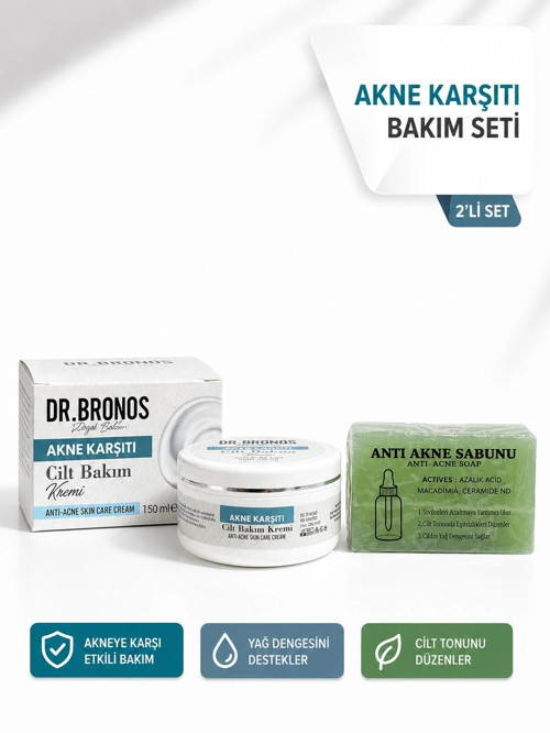 DR.BRONOS Anti Akne Cilt Bakım Kremi 150 ml | Anti Akne Sabunu