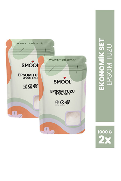 Epsom Tuzu X2 (1000 GRX2) , Ingiliz Tuzu, Katkısız, Avantajlı 2 li Set