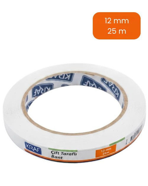 Çift Taraflı Bant 12mm x 25m 2512G