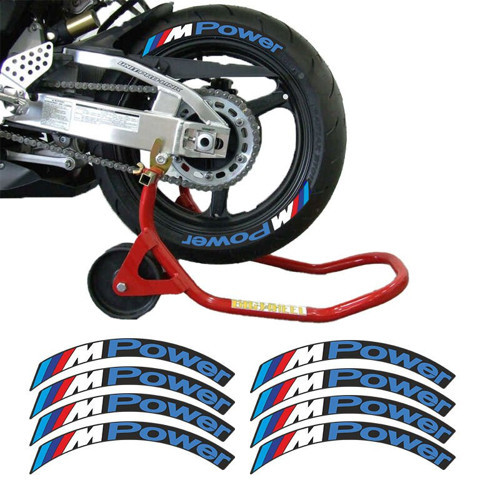 LASTİK YANAK YAZISI MAVİ M POWER 3D