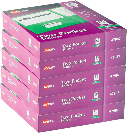 Two-Pocket Klasör, Koyu Mavi, Fall 5 Adet 5 Pack