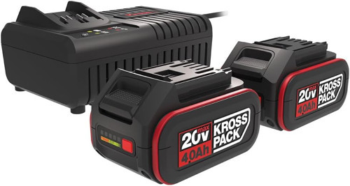 Kad21 20Volt 4.0Ah Li-Ion Krosspack 2 Adet Akü Ve Akü Şarj Cihazı