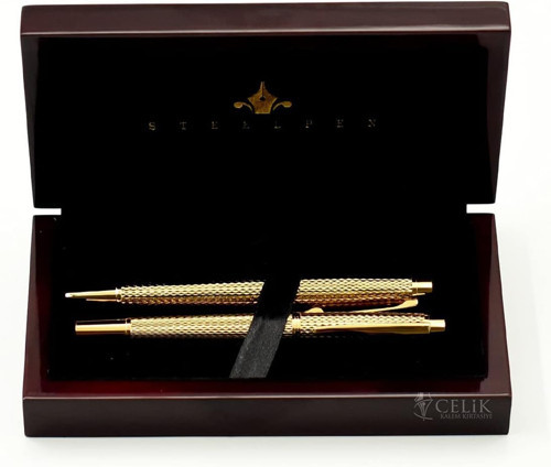 World Serisi 273 Gold Dolma Kalem+Tükenmez Kalem Set Seti