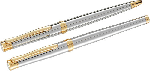 Lemans Serisi 813 Krom Gold Roller Kalem+Tükenmez Kalem