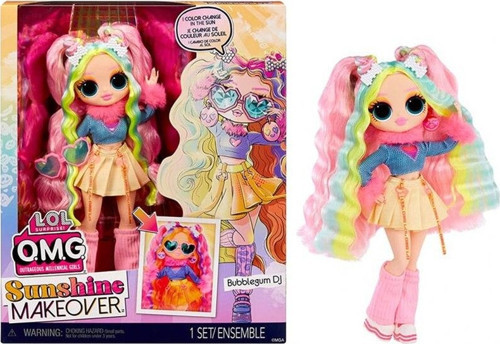 L.O.L OMG Sunshine Makeover Bubblegum Dj Moda Bebeği Lisanslı Ürün