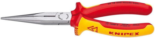 2618200Sba Long Nose Pliers With Cutter, 1000 Volt Rated, 20Cm